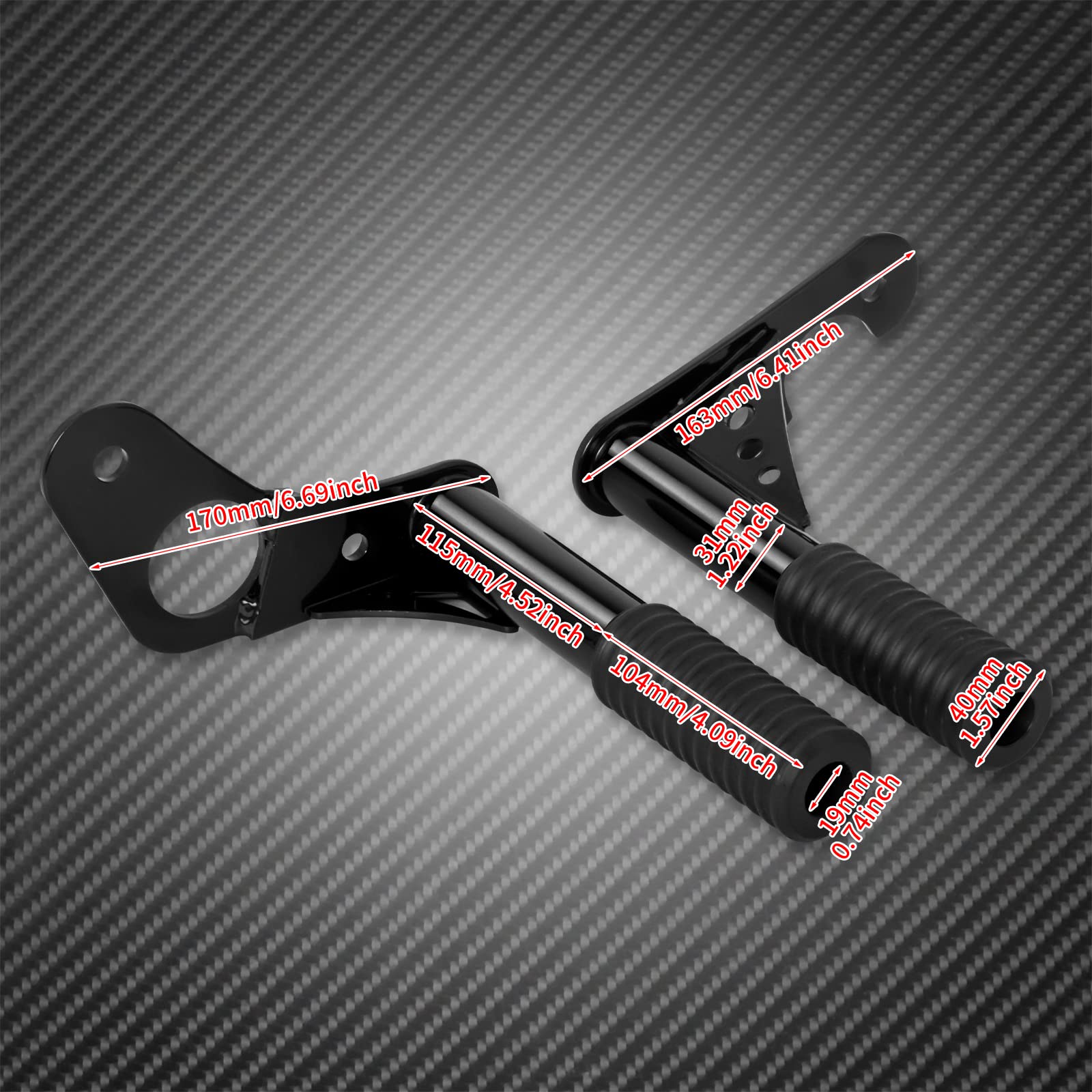 Amazon | HDBUBALUS バイク用 パッセンジャー フットペグ クラッシュ